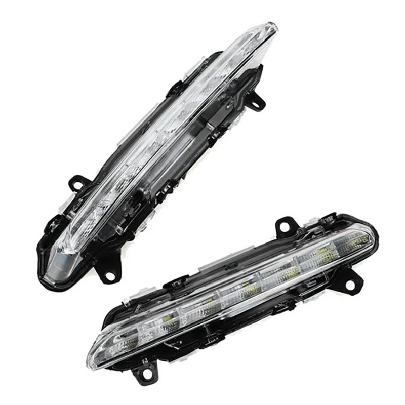 For Mercedes Benz C Class W204 2008-2011 Front LED Daytime Running Light Fog Lamp Grille Kit