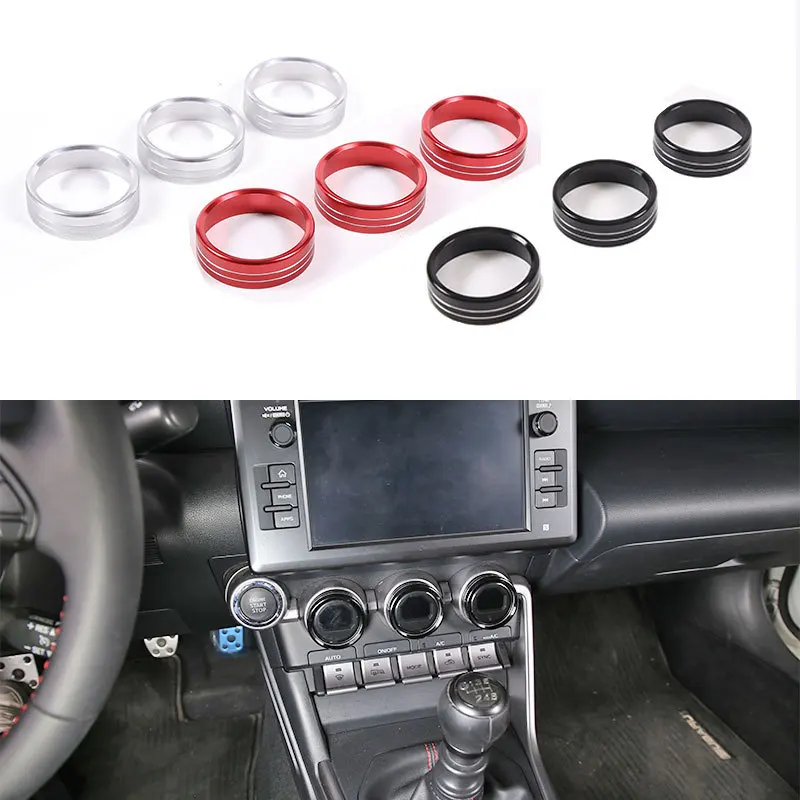 

central control air conditioner knob ring for 22 Toyota 86 Subaru BRZ aluminum alloy