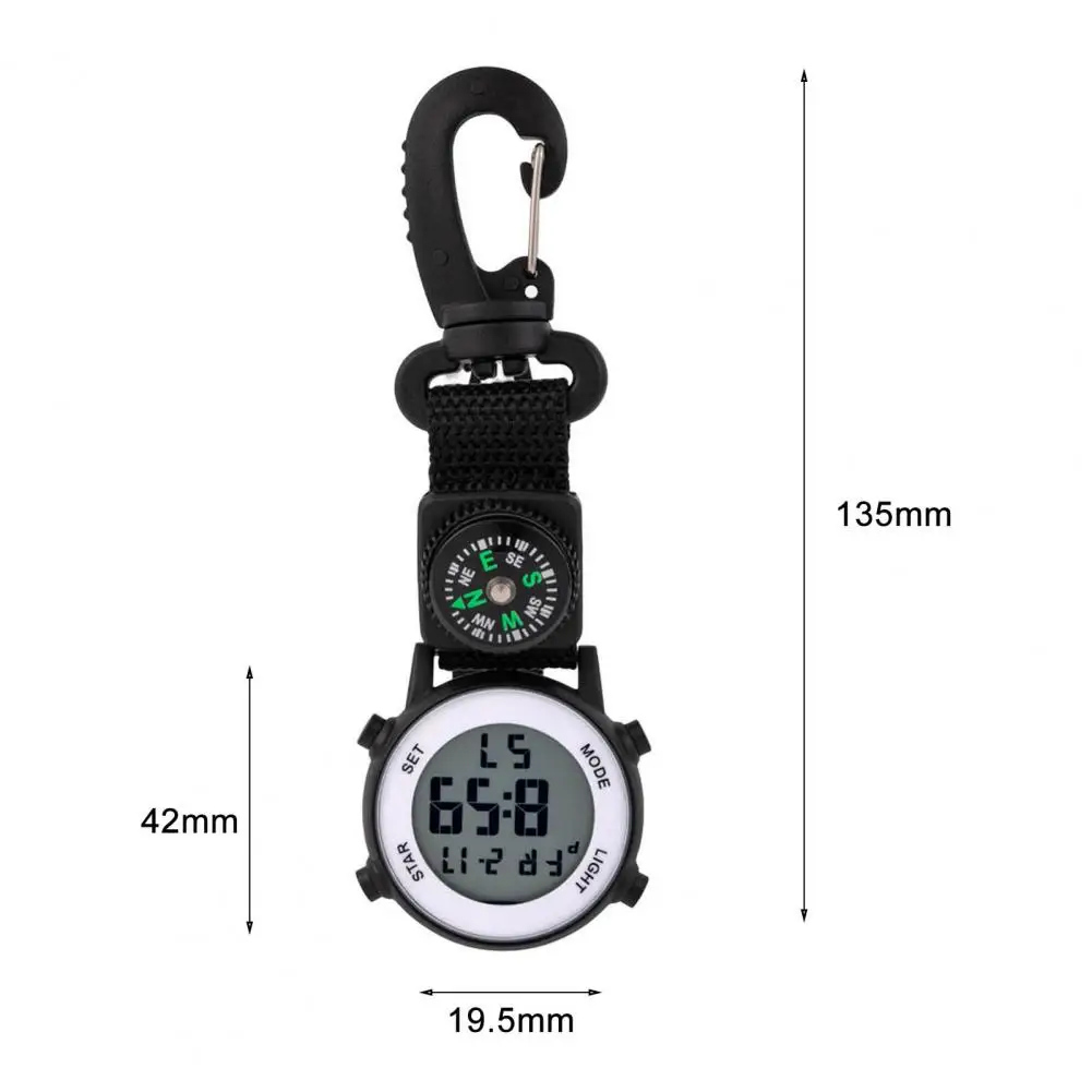 Pocket Watch Multifunctional Quartz Movement Life Waterproof Accurate Compass Sports Hiking Carabiner Pocket Watch Vintage Clock