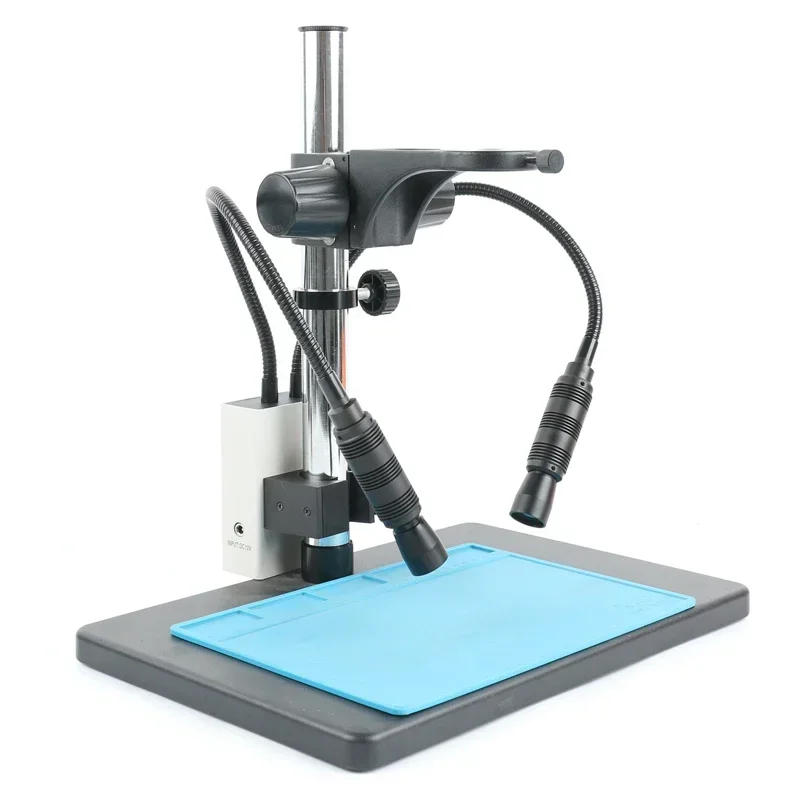 

6000K 20W двойной светодиодный источник холодного света на гибкой стойке, регулируемый оптоволоконный осветитель, система прожектора DC12V для стереомикроскопа