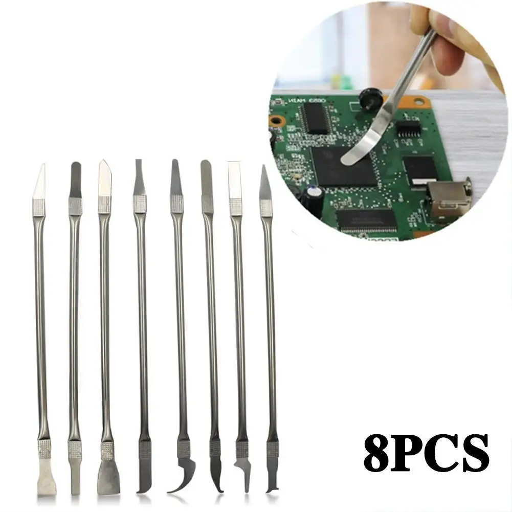 8pcs/set CPU IC Glue Remover Phone Repair Tool C Chip Repair Thin Blades Piratical Repair Hand Tool For Mobile Phone Computer