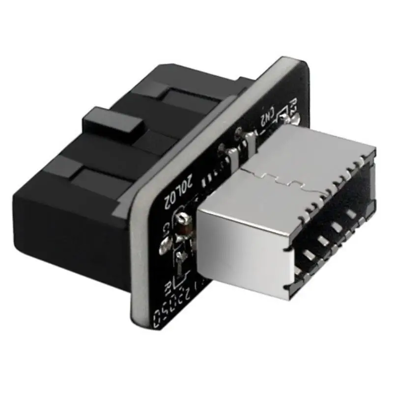 USB 3.0 Type-E Female to 19-Pin Male Adapter Stable Signal Plug and Play for Desktop PC Internal Motherboard Expansion