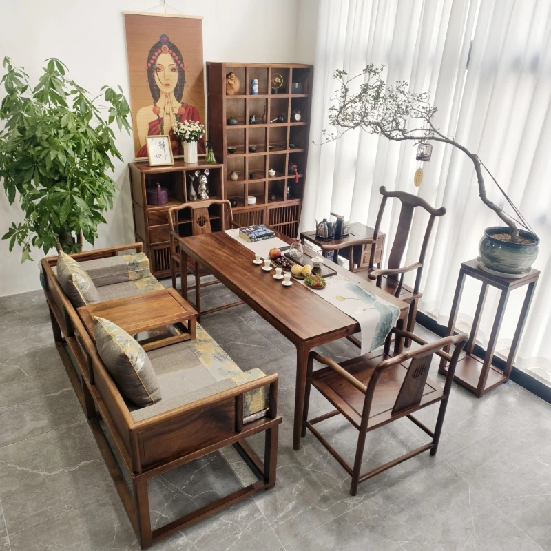 

Walnut tea table, guest household small coffee table