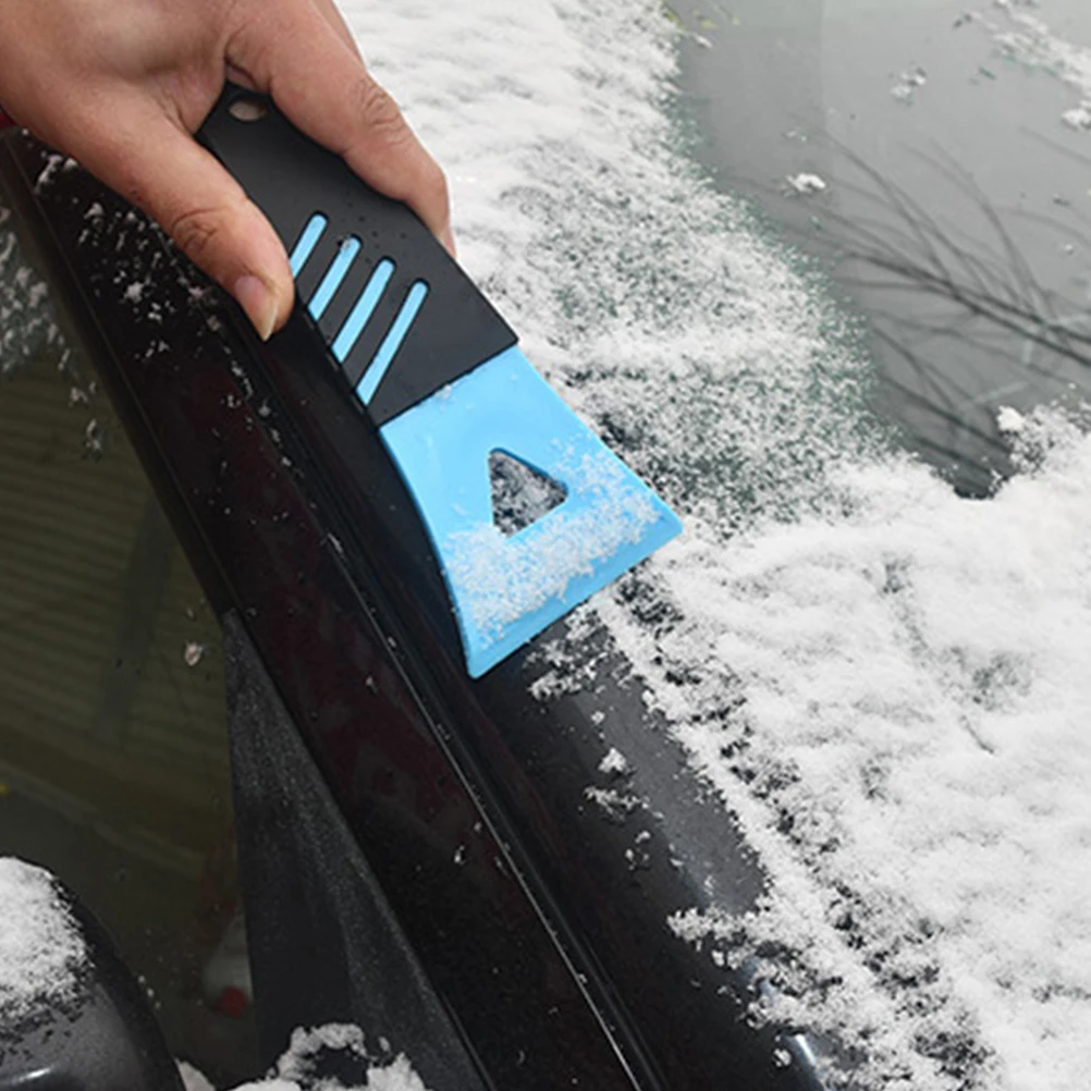 

2pcs Plastic Shovel Lightweight Ice Scraper Snow Brush Frost Remover Portable Car Windshield Cleaner Mini Snow Shovel Random