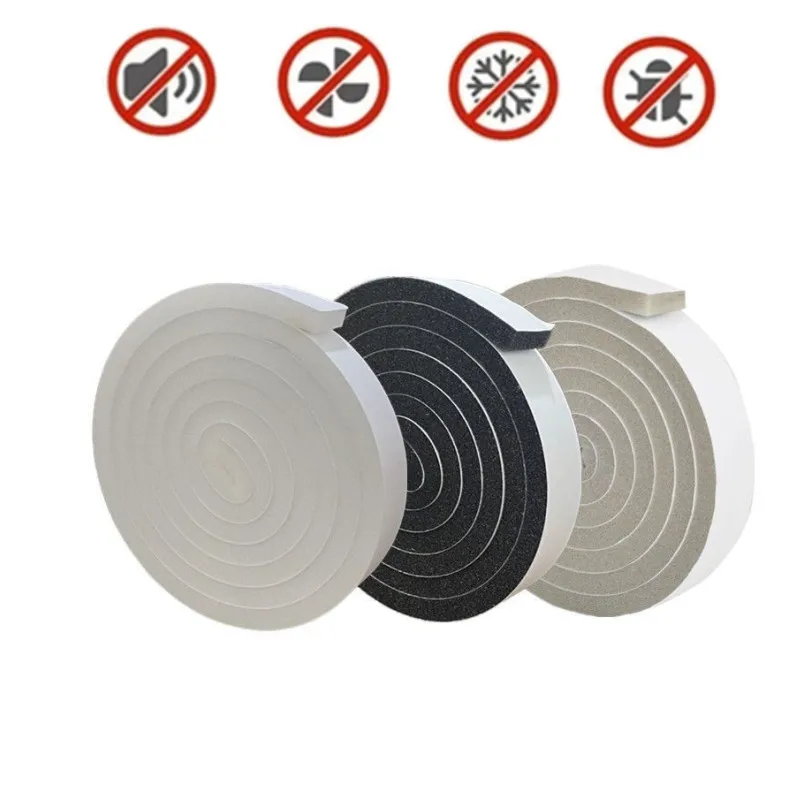 

Door Window Sealing Strips Sound-Proof Door Window Foam Back Noise Insulation Tape Dust-proof Self-Adhesive Sealing Strip