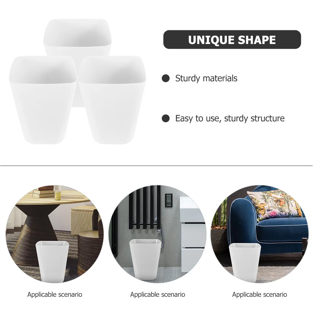 

3Pcs Outdoor Garbage Can Large Capacity Trash Bin Simple Practical Waste Basket for Office Bathroom Kitchen Waste Basket