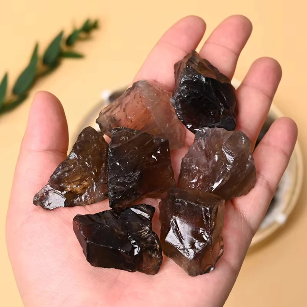 40g/120g/240g Natural Smoky Quartz Raw Stone, Irregular Tumbling Stones, Natural Mixing Fish Tank Home Collections, Quartz Gift