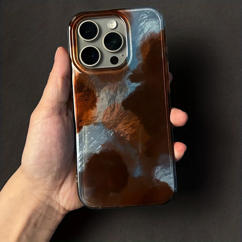 

Autumn Winter Vintage Coffee Blend Brown Print Phone Case For iPhone 17 16 15 14 13 12 11 Pro Max XS X XR 7 8 Plus 16E Air Cover