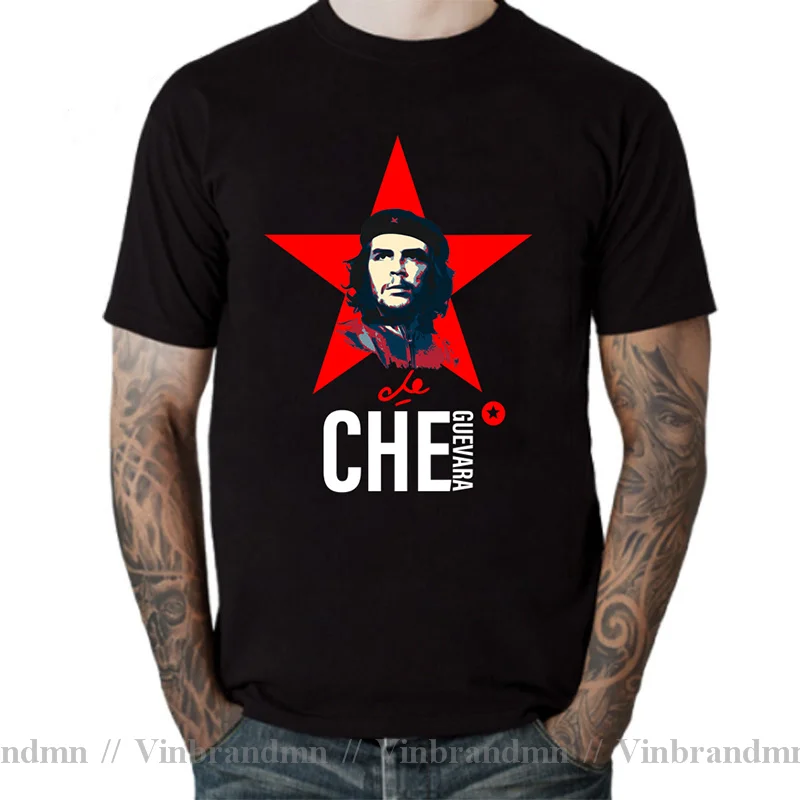 New Original Designer Che Guevara T Shirt Men Brand Famous Short Sleeved T-Shirt Red Star Printed Fitness Cotton Swag Tee Shirts