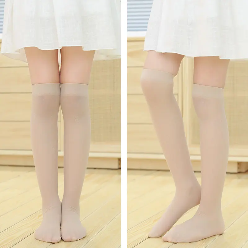 Student Girls middle tube summer thin rabbit stockings princess baby Kids over the knee High quality Anti hook wire Long Socks