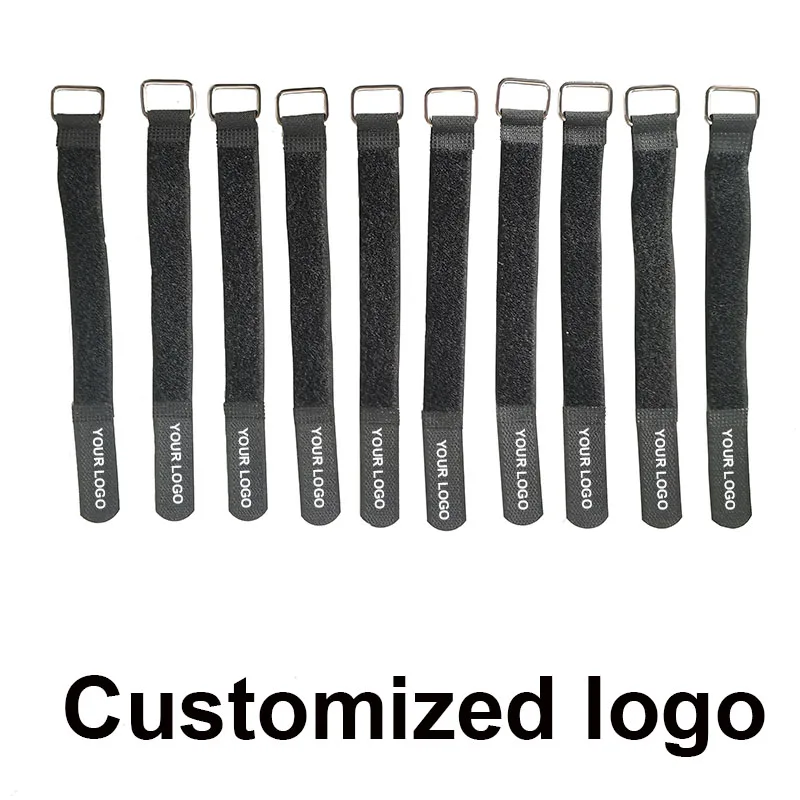 Customized your LOGO nylon Reverse buckle hook loop fastener tape audio cable strap wire cable tie sticky Line finishing DIR