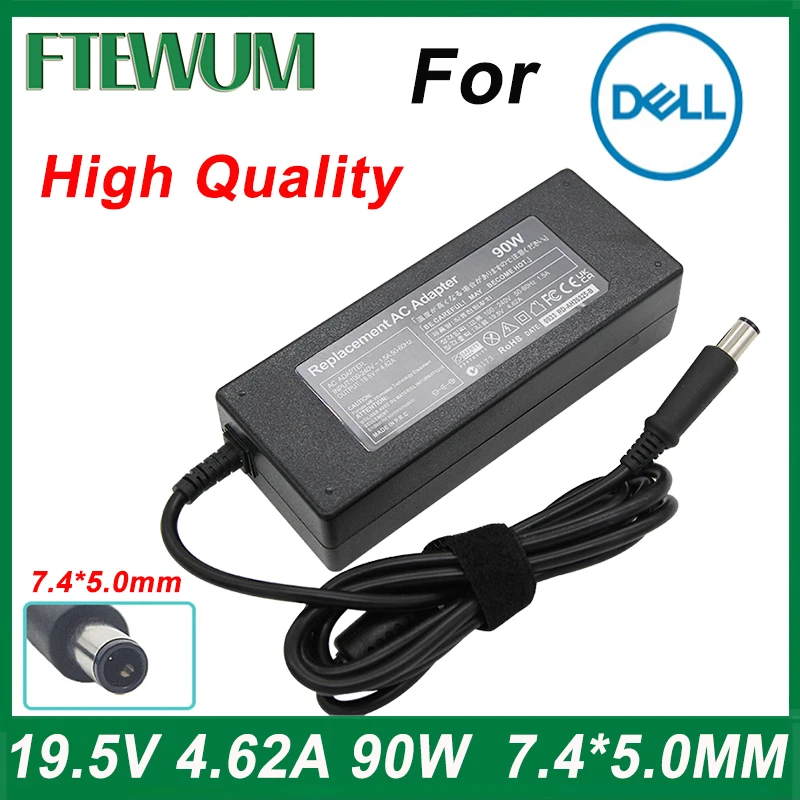 19.5V 4.62A 90W 7450 Laptop Adapter Charger For DELL E4300 E4310 E5400 E5410 E5420 E5500 1420 1501 1521 1525 D400 Inspiron 14R