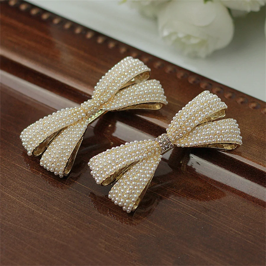 2025 New Exquisite Pearl Flower Spring Hair Clip Luxurious Rhinestone Butterfly Top Clip Elegant Women's Hair Accessories - Image 5