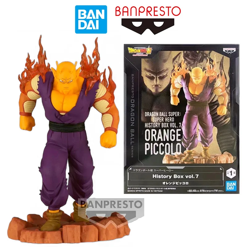 Bandai Banpresto Dragon Ball Super History Box Vol.7 Orange Piccolo 14Cm Anime Original Action Figure Model Toy Gift Collection