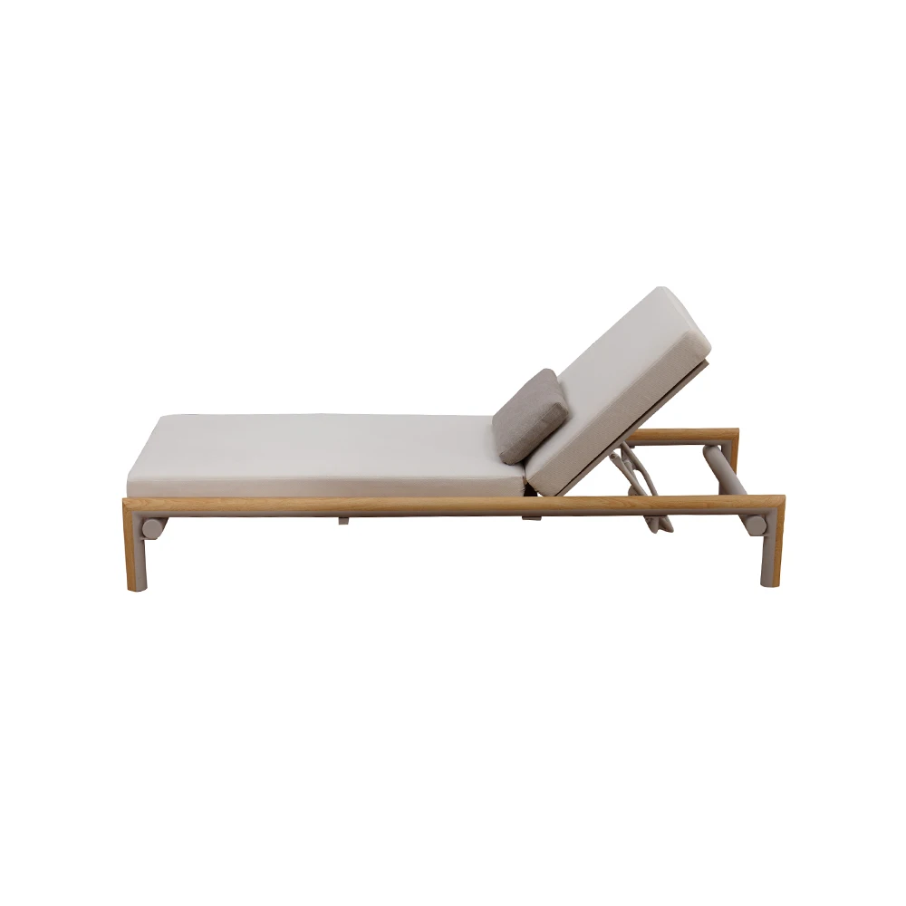 xx-Wholesale Wood Luxury Pool Lounge Commercial Beach Poolside Sun Lounger Chair Factory Price Leisure Outdoor Chaise Loungers