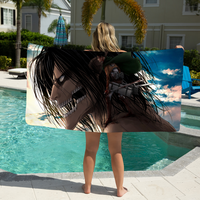 A-Attack ANIME on T-Titan Towel Gift For Travel Gym Sauna Travel Spa Shower Camping Quick Dry Sports Beach Towels Soft Pool