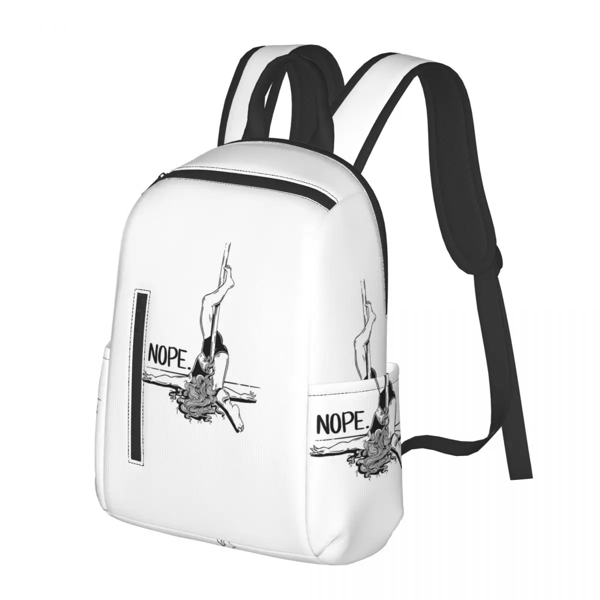 

Pole Dance NOPE - Черный студенческий рюкзак, школьная сумка, походный рюкзак для путешествий, модная сумка для книг для мальчиков и девочек, сумки через плечо
