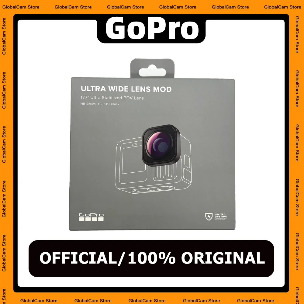 Original GoPro Ultra Wide Lens Mod, HB-Series | 177° Ultra Stabilized POV Lens Compatible with Hero 13 Black