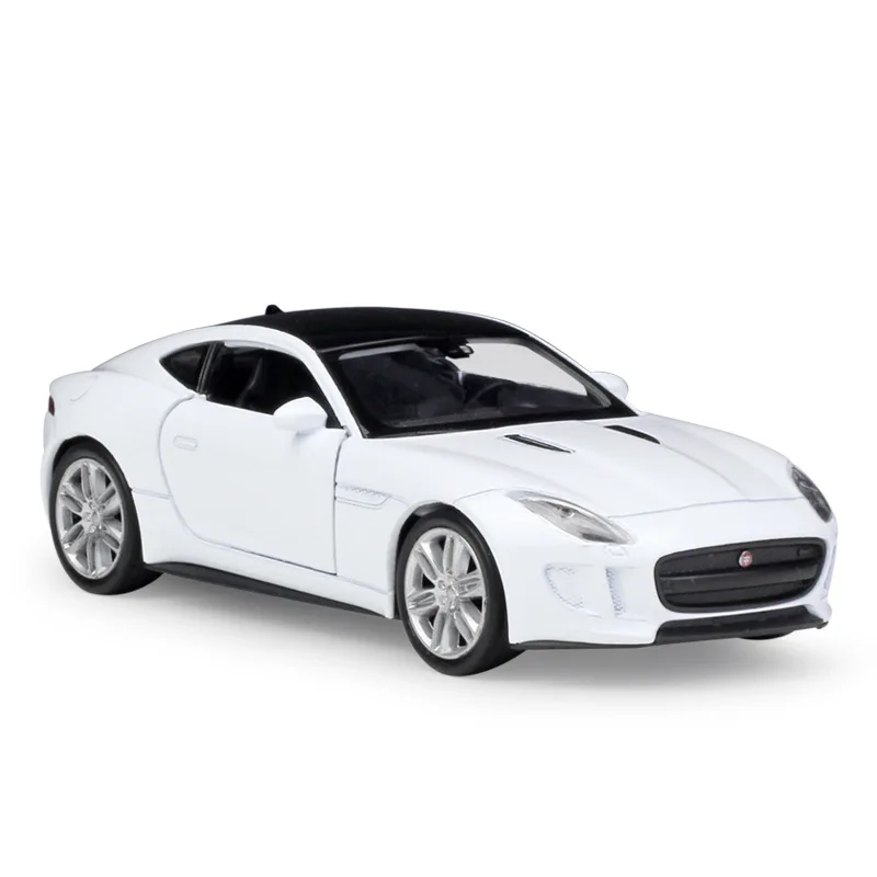 WELLY Simulation 1:36 Jaguar F-Type Coupe Diecast Car Model Pull Back Toy Vehicle Children Boy Birthday Gift Home Decoration
