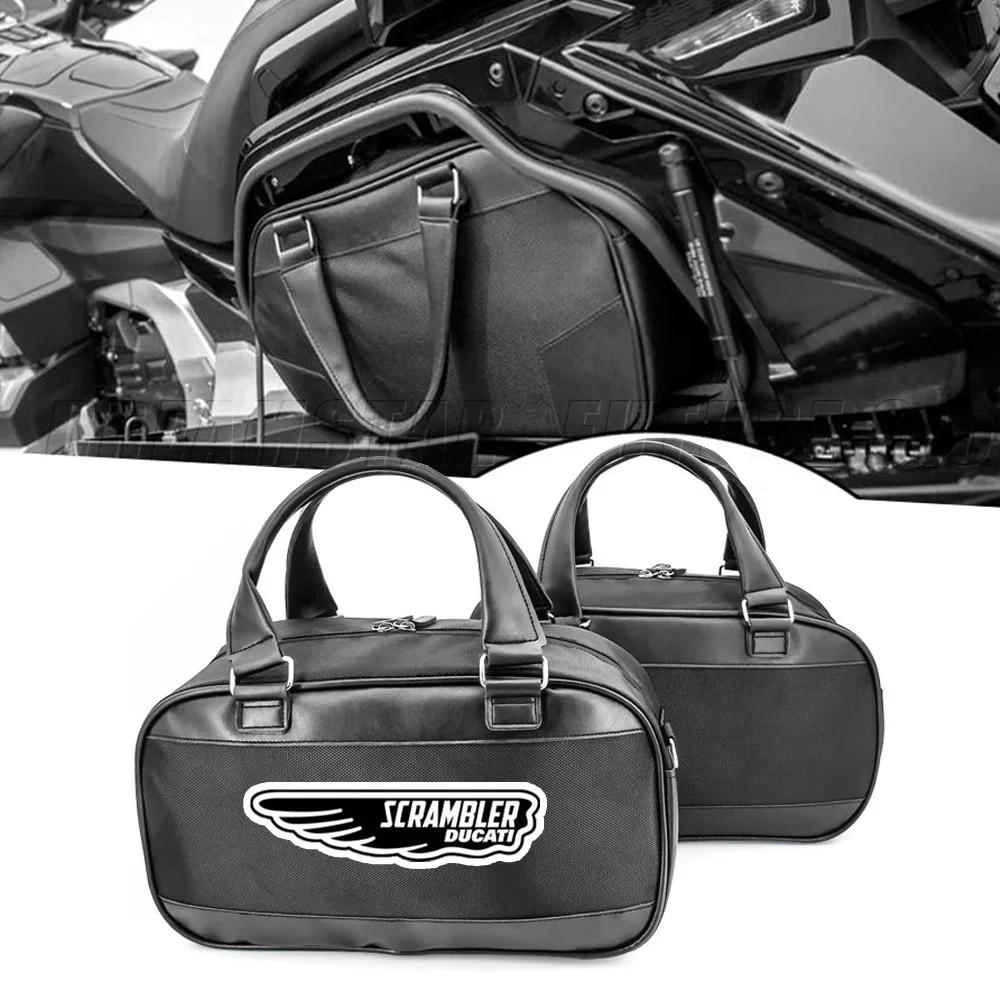 

For Scrambler 400 800 1100 797 2020 2021 2022 2023Motorcycle Trunk Saddlebag Saddle bags Liner Set Inner Bag Side Case