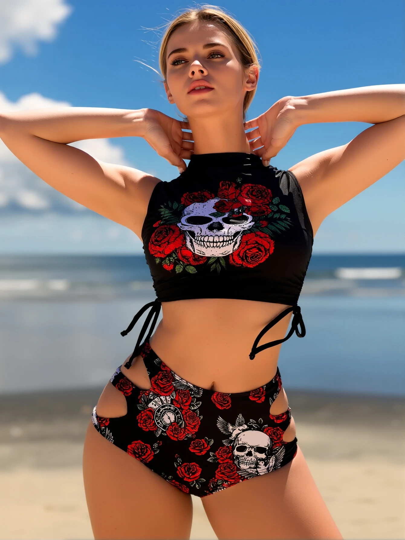 

Sexy Women Bikini Set High Waist Swimsuit Two Piece Beachwear Summer Bathing Suit