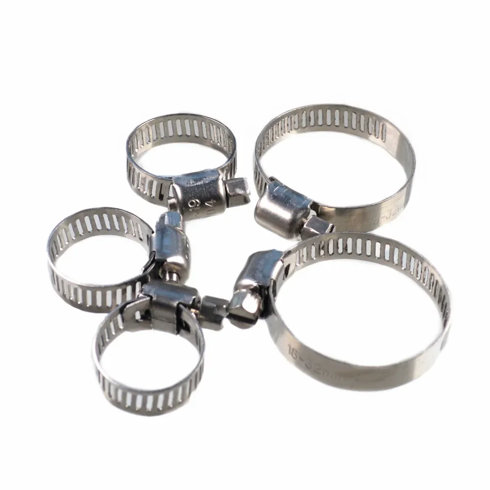 Stainless Steel SUS 304 Adjustable Worm Type Twist small American throat band Hose Clamp for Rubber Hose