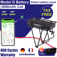 Electric Bike Battery,Rear Rack Trunk Ebike Battery,Double Layer,Luggage Carrier,Bafang, 36V, 48V, 20AH, 52V, 20AH, 350W, 750W