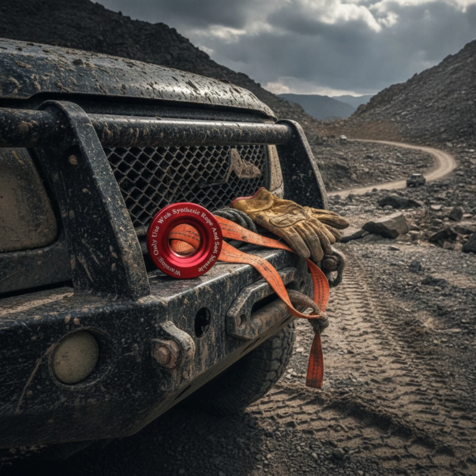 Recovery Loop Anti-Rust Snatch Loop Pulley Low-Friction Hardware Heavy Duty for off-Roaders, Trail Rescue