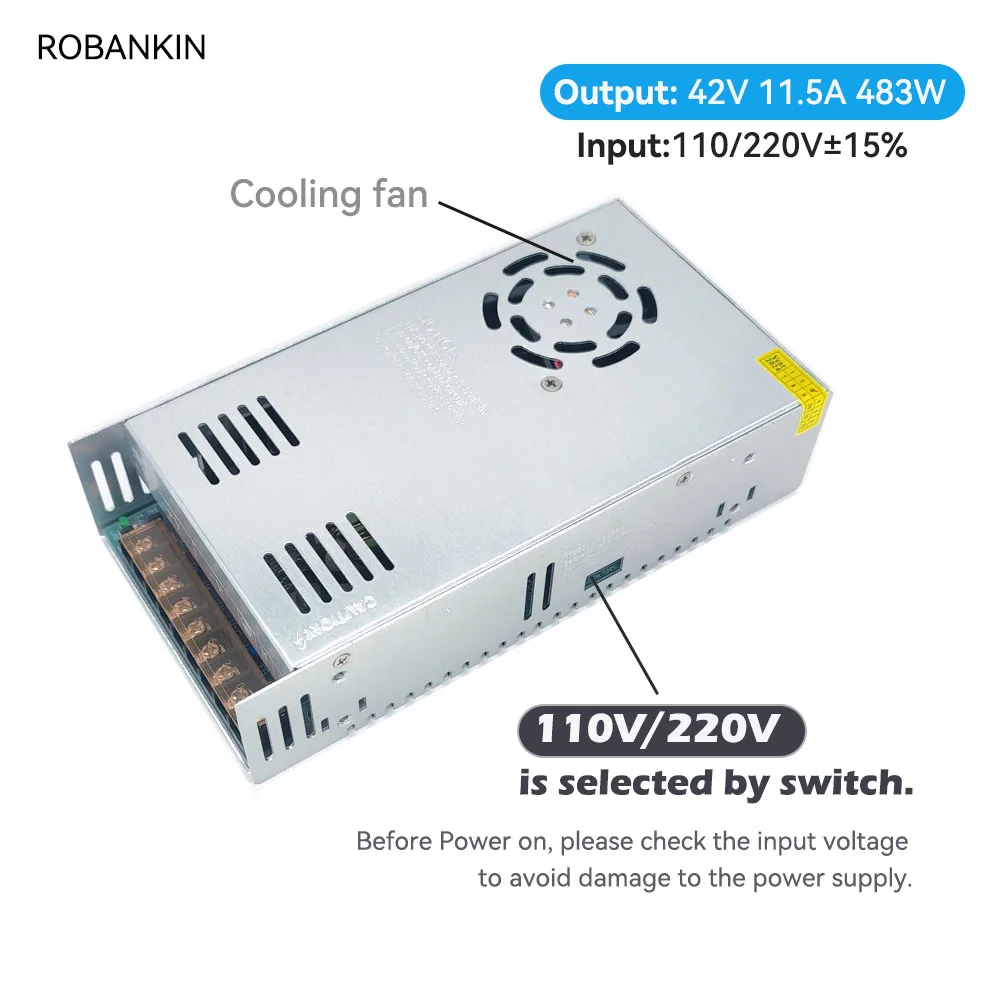 DC 42V 11A 480W Power Supply Source 42V 6A 252W Transformer AC100V 110V 220V To DC 42V SMPS