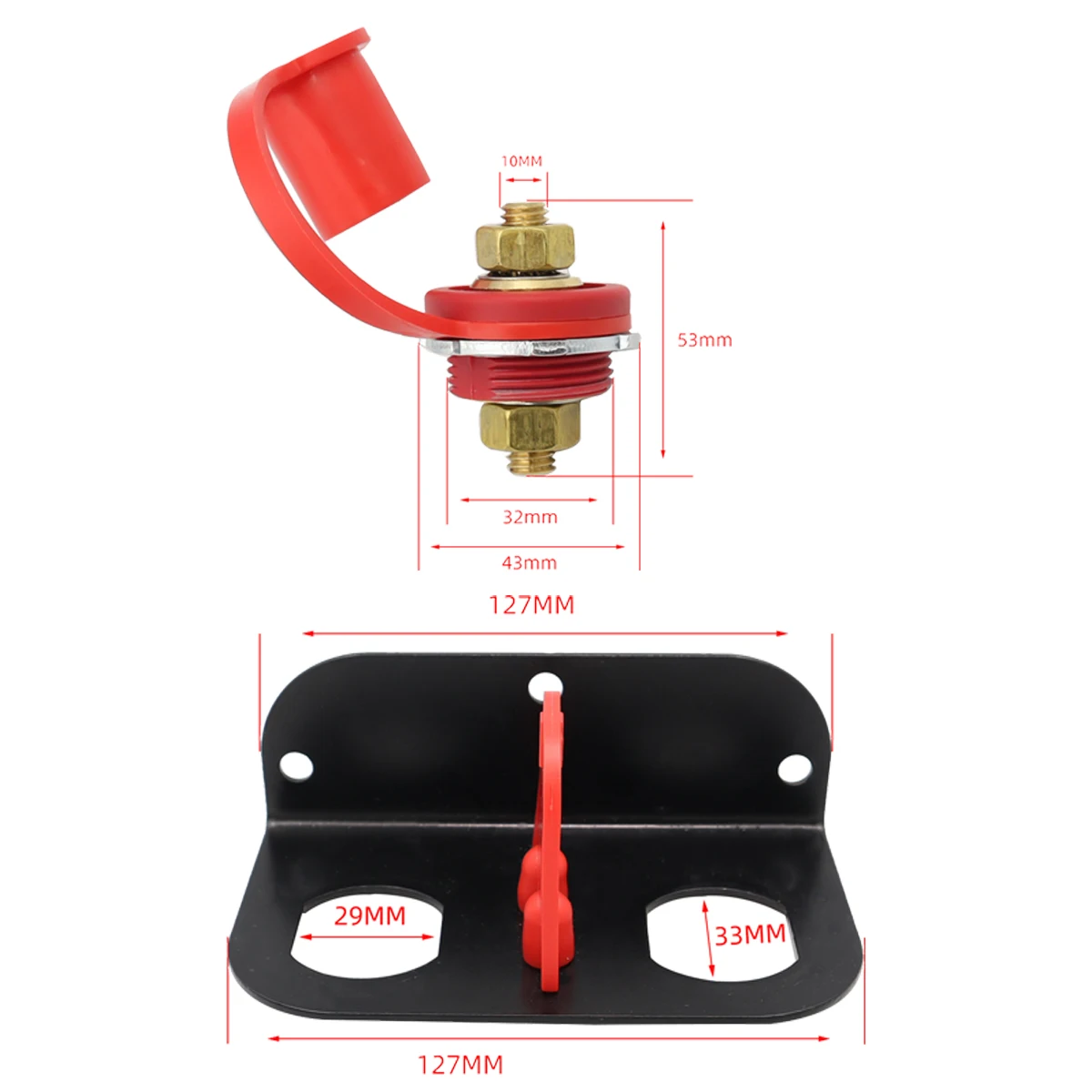 2X Racing Battery Terminal Battery Repositioning Kit, Suitable for UTV ATV  Truck RV etc