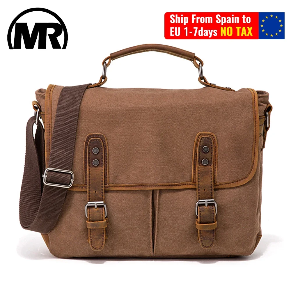 

MARKROYAL Retro Canvas Travel Bag New Vintage Carzy Horse Leather Handle Outdoor Laptop Luggage Dropshipping
