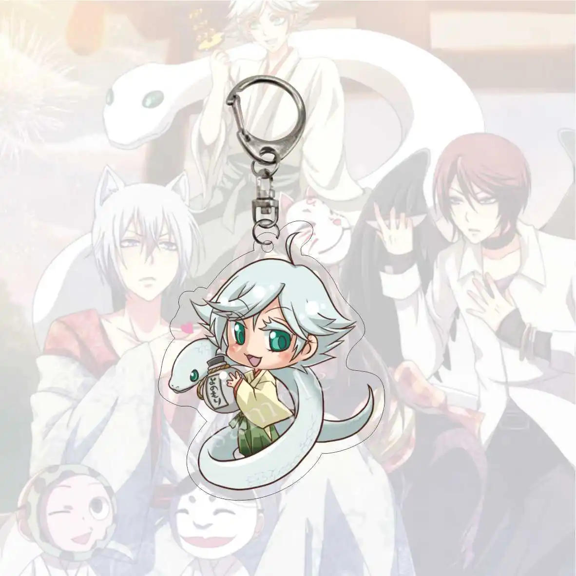 Anime Kamisama Love Kiss keychain Cartoon Figures Tomoe Kurama Mi Zu Ki Pendant key Chain For Fans Gifts Jewelry Accessories