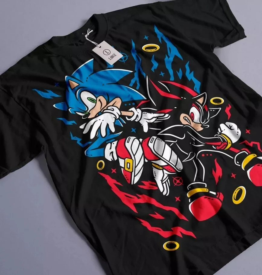 

Hero T-shirt Sonic T-shirt Hero Retro T-shirt Shadow The Hedgehog T-shirt Men's and Women's Summer Cotton Comfortable Loose Top