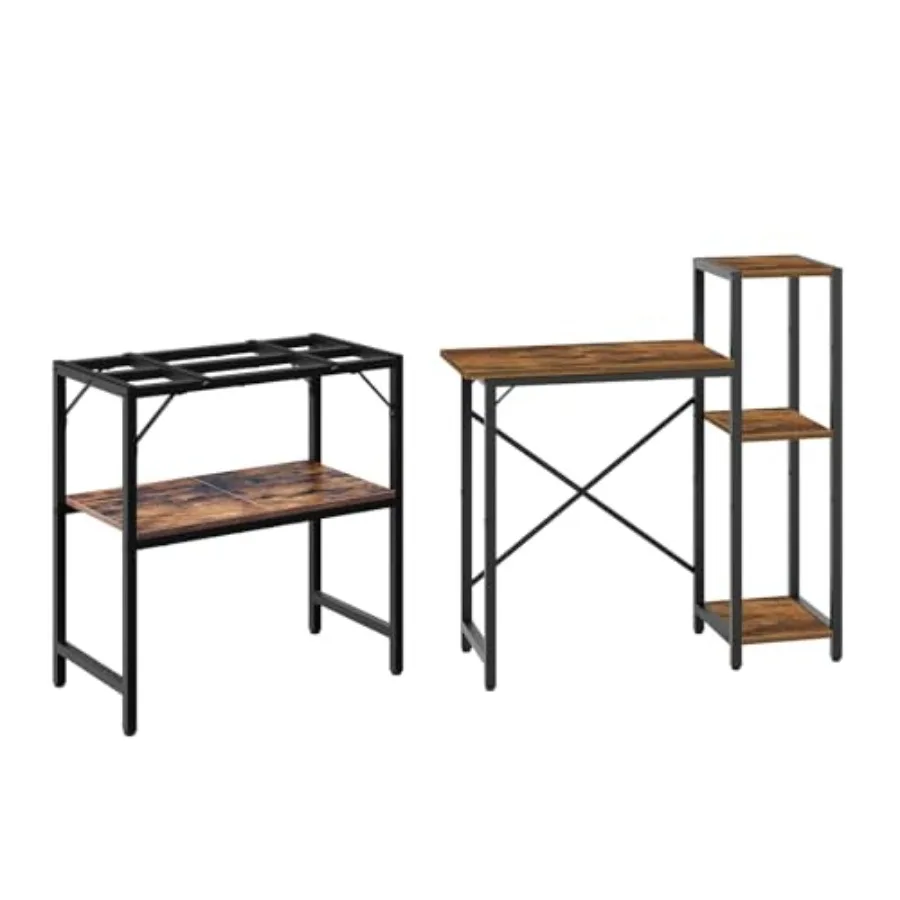 

20 Gallon and 5-10 Gallon Fish Tank Stand Bundle, Heavy Duty Aquarium Stand with Storage Shelves, Metal Frame Turtle Reptile Te
