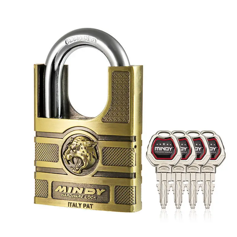 

High Quality Padlock with Key, Classic Style Solid Dormitory Door Lock, Anti-theft Warehouse Iron Big Cabinet Outdoor