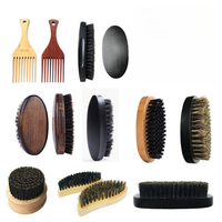 Fur Boar Hair Brush Men Bristle Wild Natural Barbershop Cleaning Professional Beard Brush Boar Soft Hairbrush Hair Styling Tools