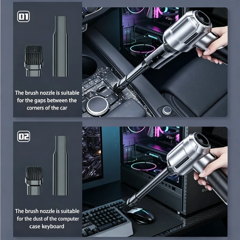

Car Vacuum Cleaner Wireless Portable Mini Vacuum Cleaner Handheld Powerful Vacuum Car Cleaner Cleaning Machine Home Appliance