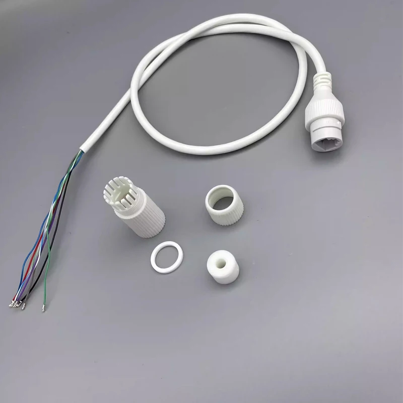 RJ45 Female Socket Network Camera Waterproof Pigtail Terminal Block 8core 1.25 Single-end Network Port Cable Tp12v Poe Connector - Image 3