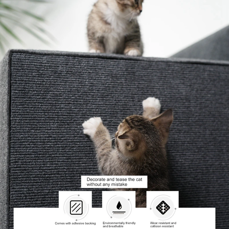 

Cat Scratcher Sofa Tape Scratching Post Mat Sofa Furniture Protection Self-adhesive Carpet Cats Scratch Board Cat Toys