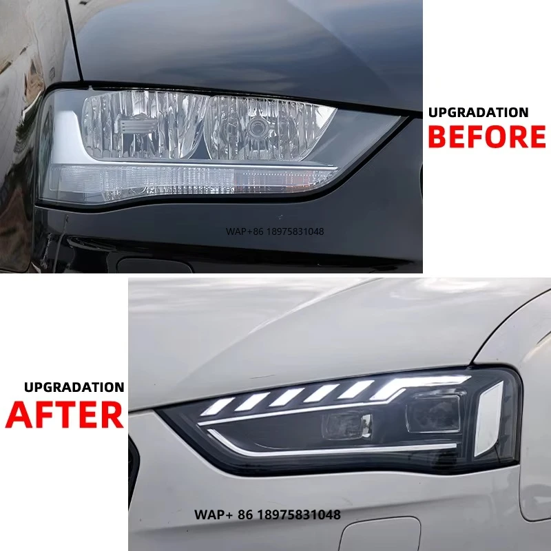 

LED Headlights for 2013-2016 Audi-A4 B9 Sportback Limousine 6000K Color Temperature Sporty Front Lamp Upgrade 12V