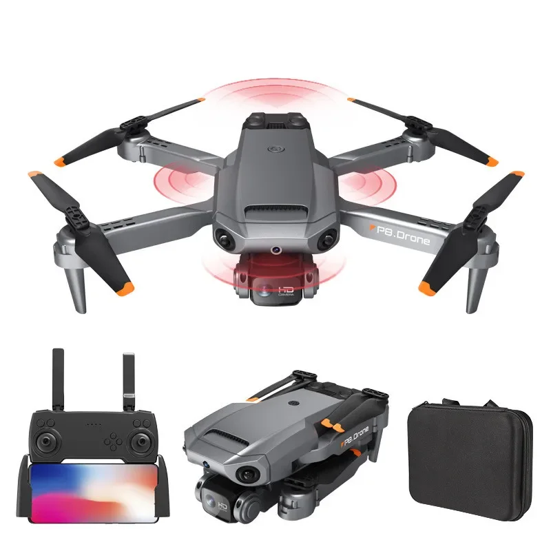 NEW P8 Drone 8K With ESC HD Dual Camera 5G Wifi FPV Dron 360 Full Obstacle Avoidance Optical Flow Hover Foldable Quadcopter Toy