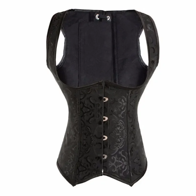 Underbust Corset Steel Boned Plus Size Vest Shoulder Strap Bustiers Lingerie for Women Top Sexy Corsetto