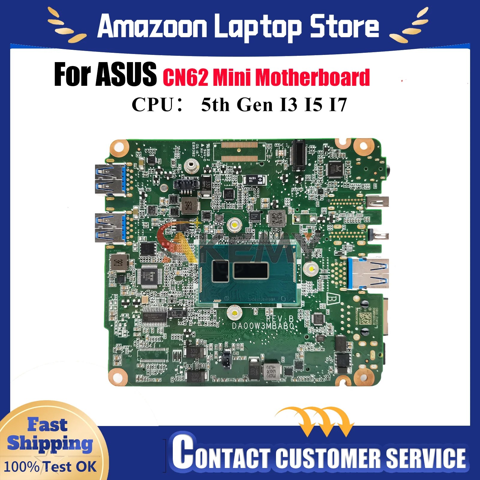 

CN62 Laptop Motherboard For ASUS Chromebook CN62 CN62 Notebook Mainboard With I3 I5 I7 CPU 100% tests OK fast shipping stk