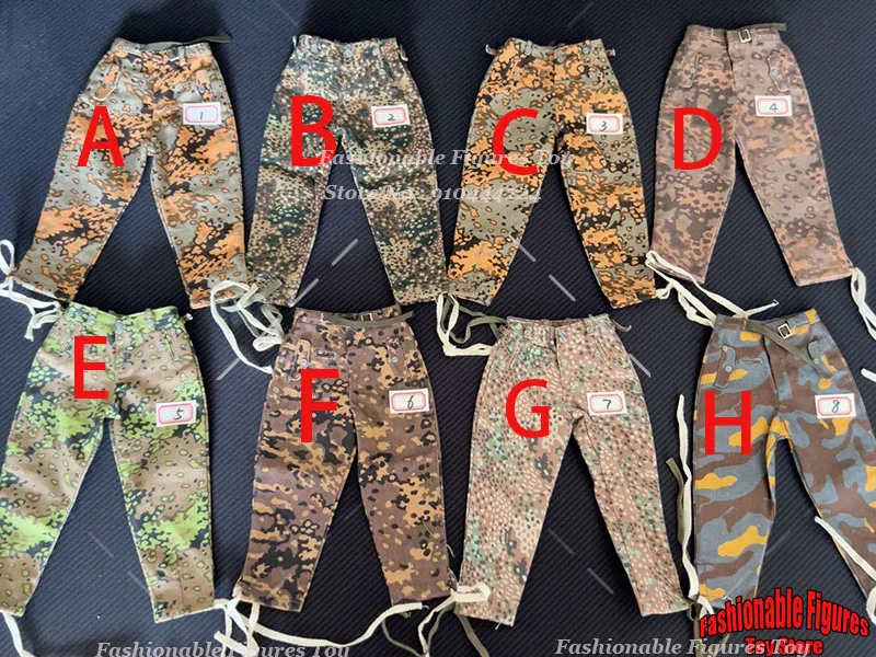 Mars Divine WWII seria wojskowa 1/6 niemieckie spodnie bojowe Camo pokrowiec na kask bluzka bluza akcesoria Fit 12 "figurka