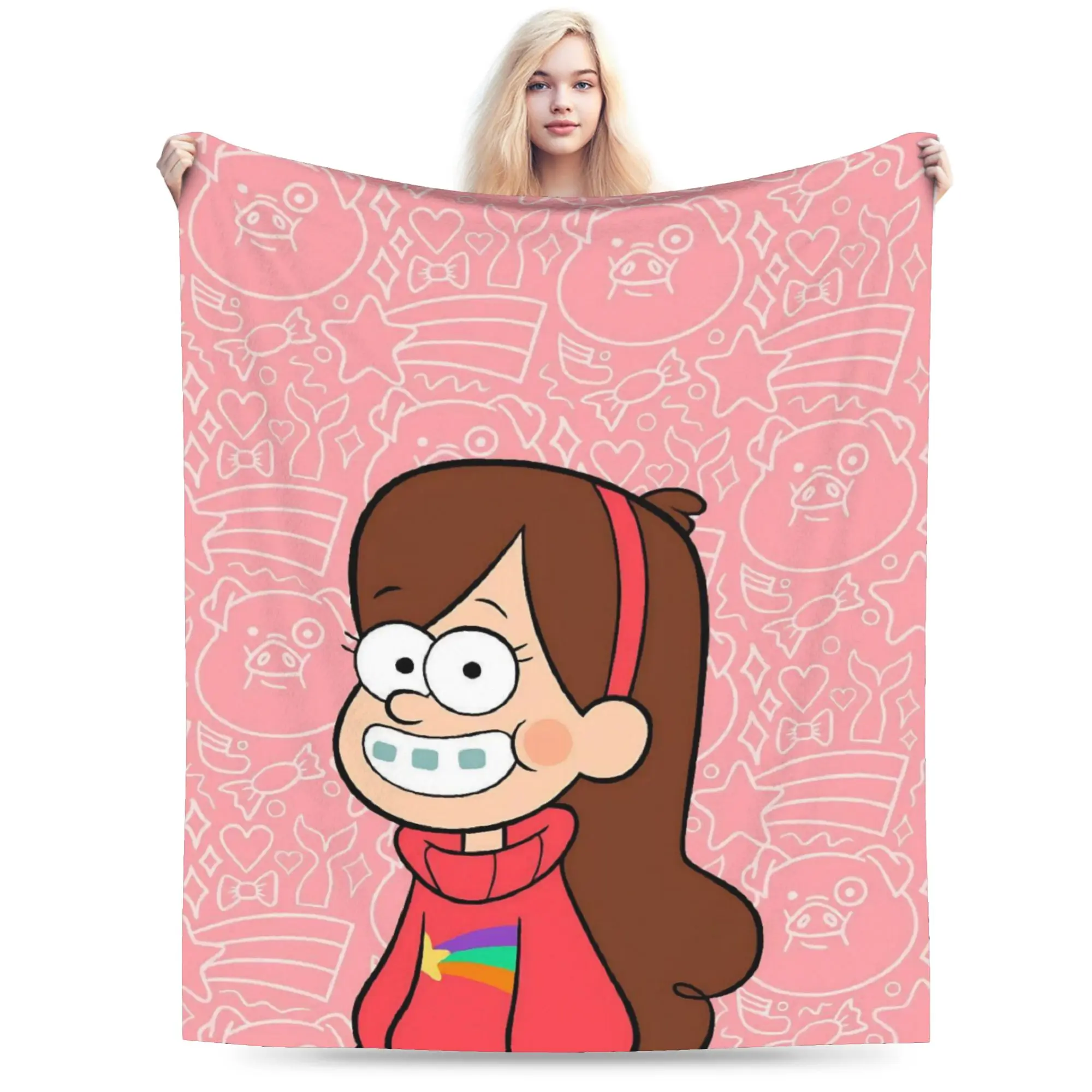 Super Soft G-Gravity Falls Throw Blanket Premium Flannel Fleece Lightweight  Bed Blanket Cozy Fluffy Bedspread All Season Use