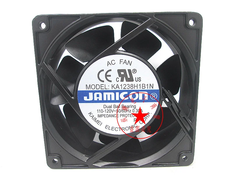 

JAMICON KA1238H1B1N AC 110V 120V 0.3A 120x120x38mm Server Cooling Fan