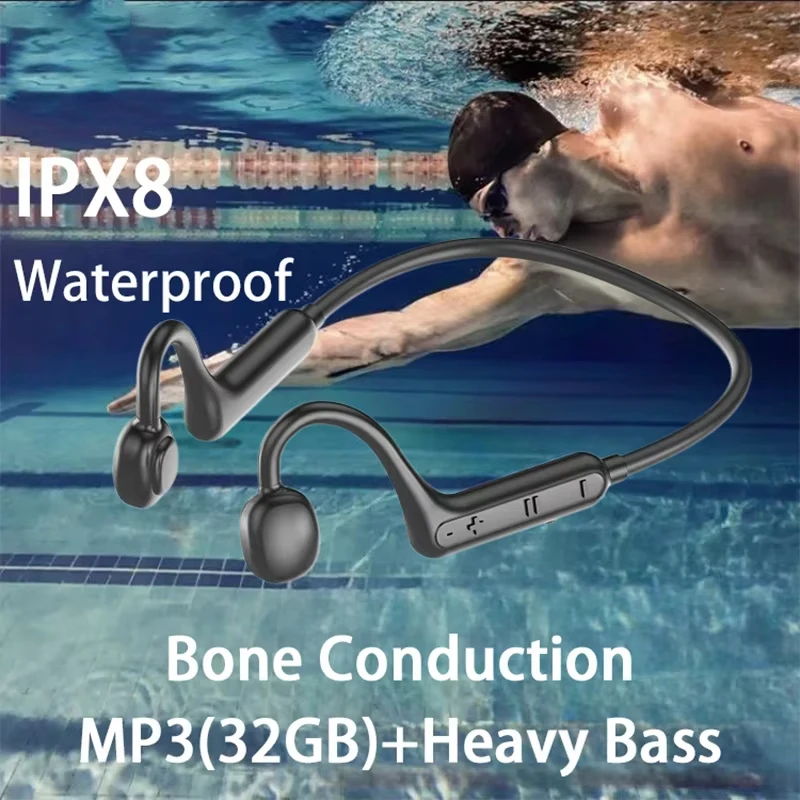 Bone Conduction Wireless Headset Waterproof Neck Wearing Bluetooth Headset High Power Stereo Sound Boot 168 Hours Headset