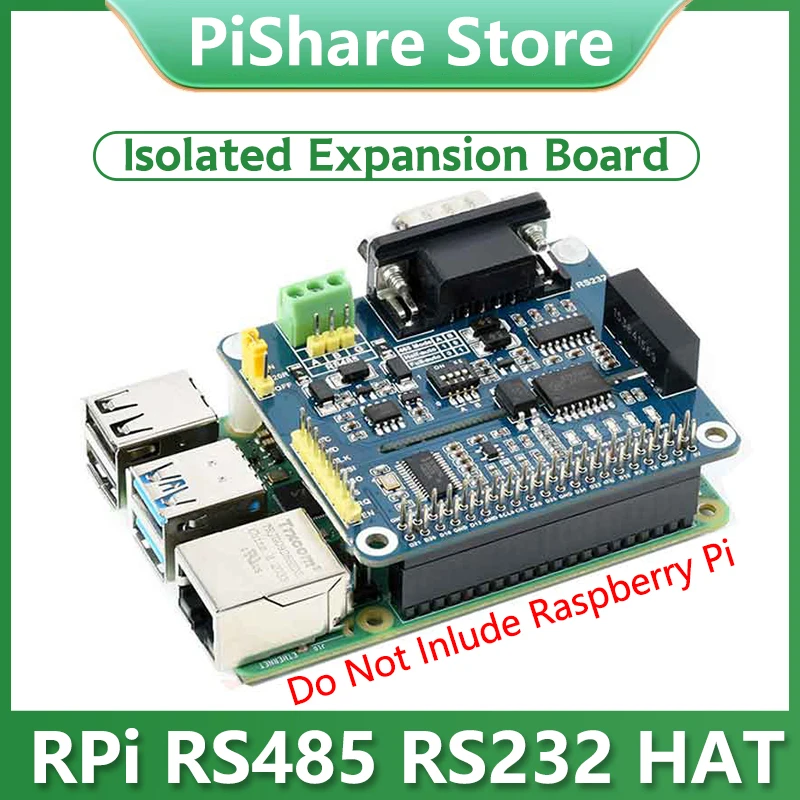 

Изолированная плата расширения Raspberry Pi RS485 RS232 HAT SPI управление