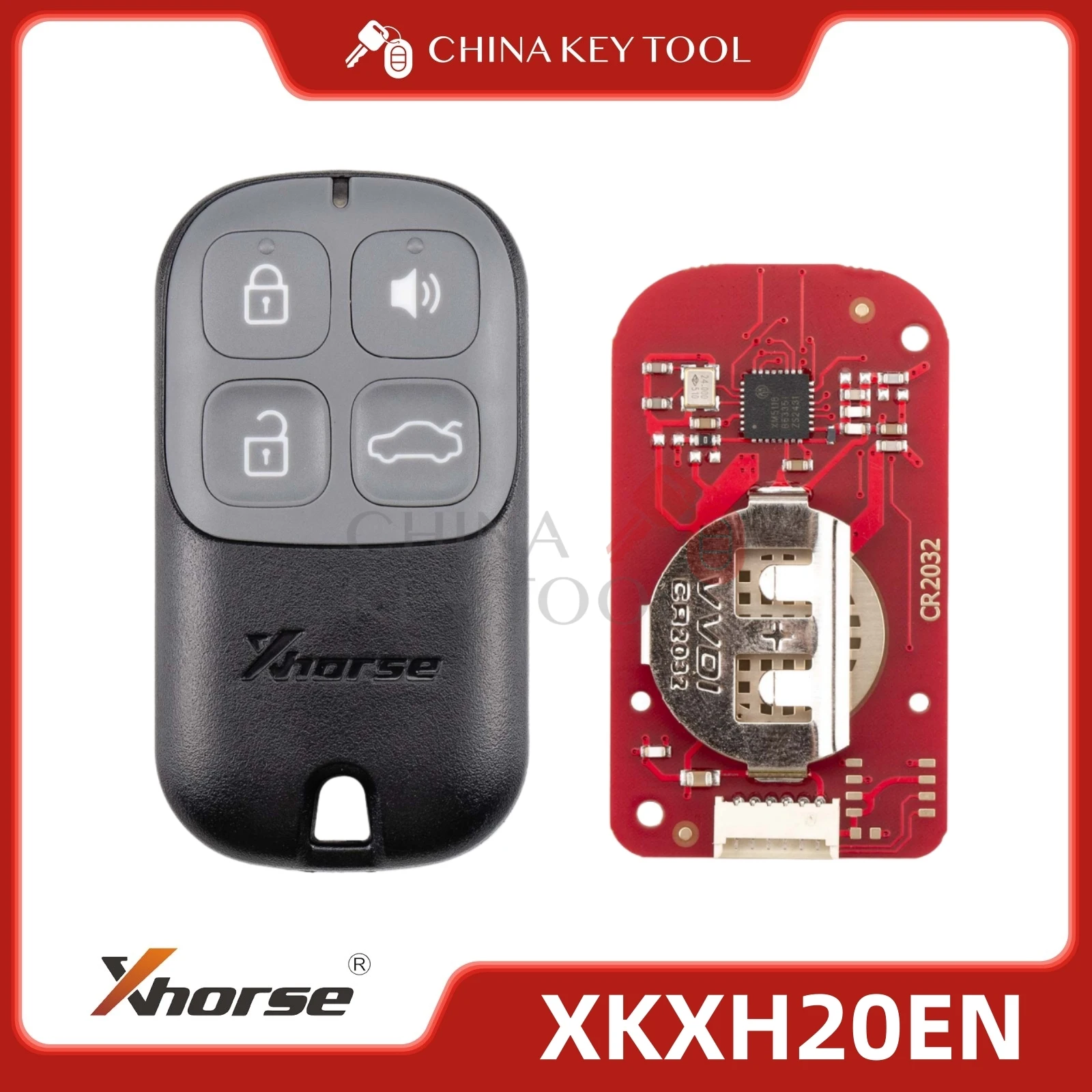 

Оригинальная новейшая версия Xhorse XKXH20EN, гаражный дистанционный ключ 2-го поколения, черный цвет, 4 кнопки, работает с VVDI KEY TOOL VVDI2