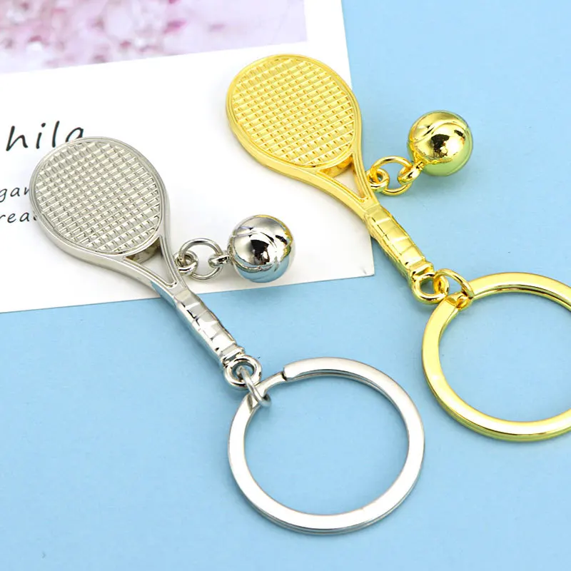 Customized tennis racket keychain, tennis souvenir, small gift, high appearance level keychain accessory